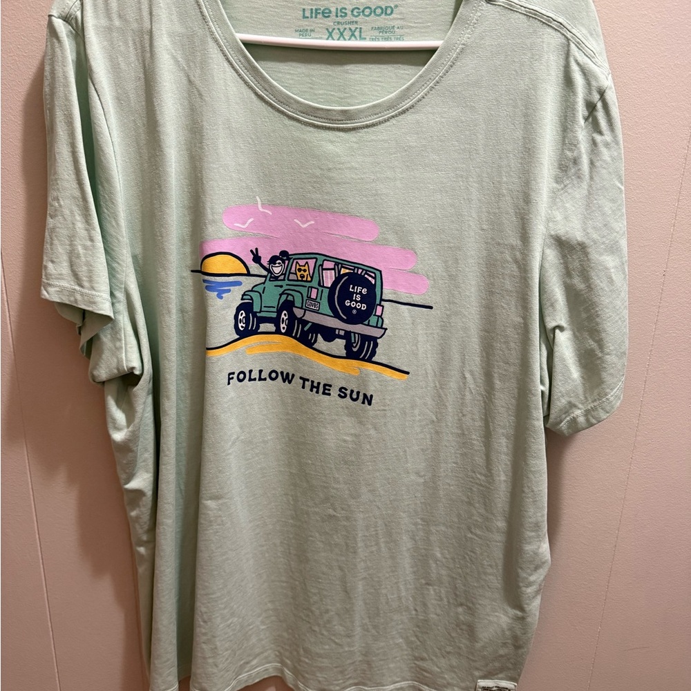 Life Is Good Kids' Light Green 'Follow the Sun' T-Shirt